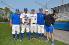 Baseball vs Babson  Wheaton College Baseball players celebrate their victory over Babson to win the NEWMAC Championship for the third year in a row. - (Photo by Keith Nordstrom) : Wheaton, baseball, NEWMAC